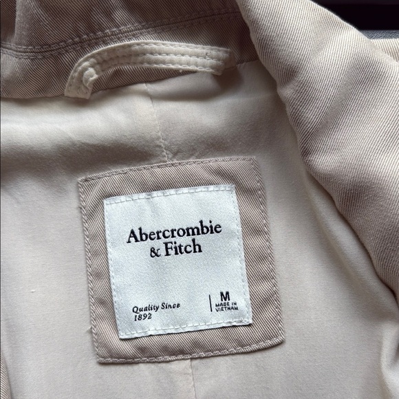 Abercrombie & Fitch Neutral Beige Blazer Women's Size Medium - Picture 5 of 7